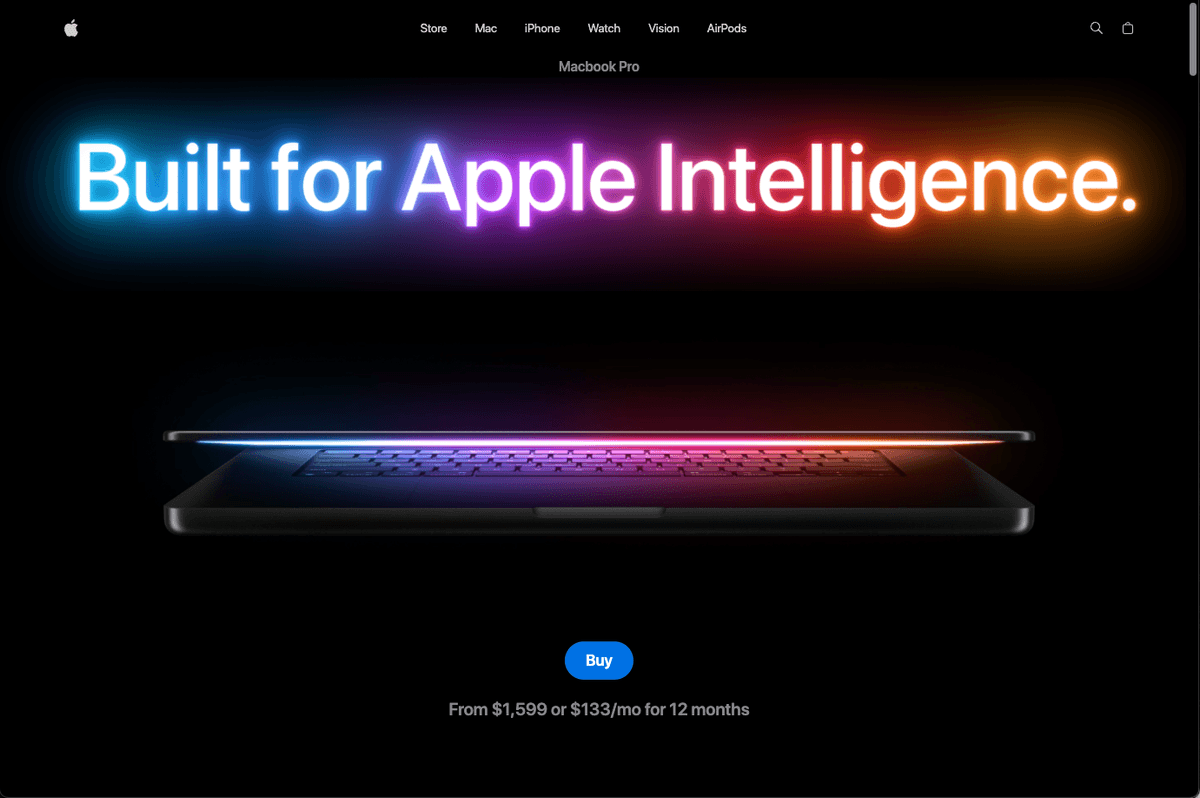 Macbook Pro Landing page 1