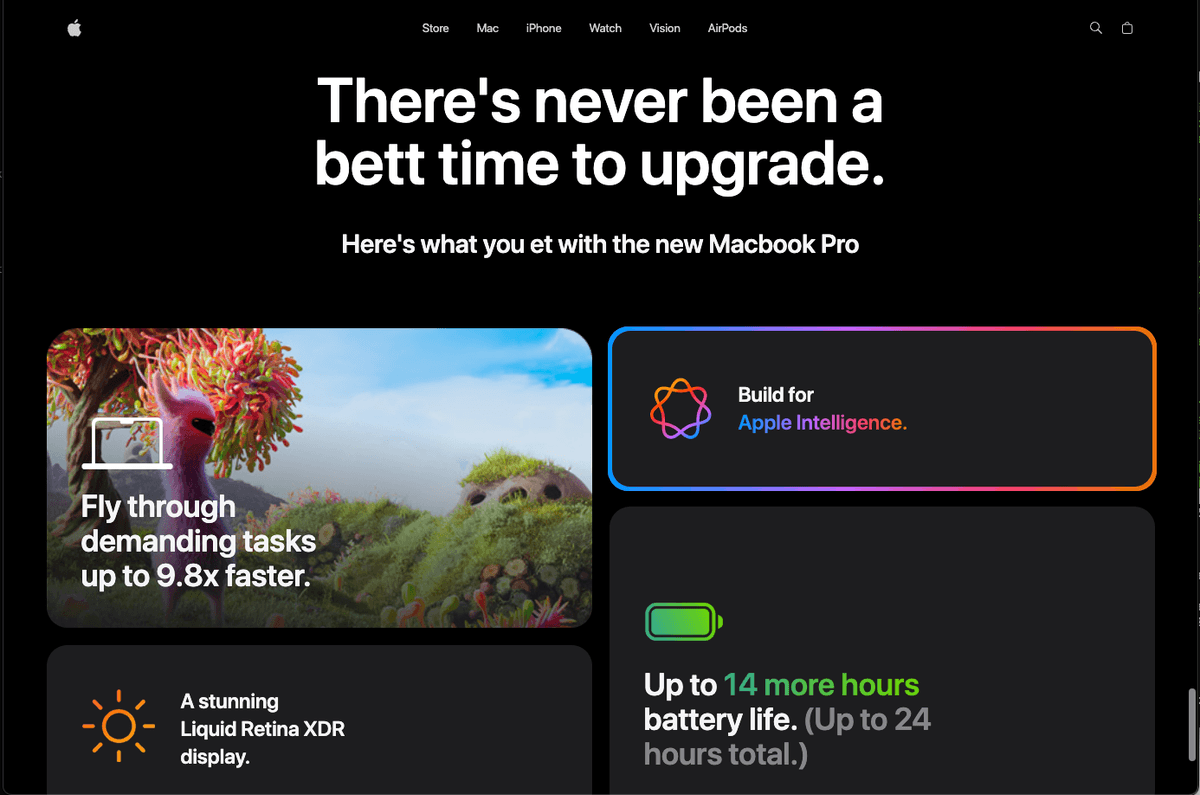 Macbook Pro Landing page 3