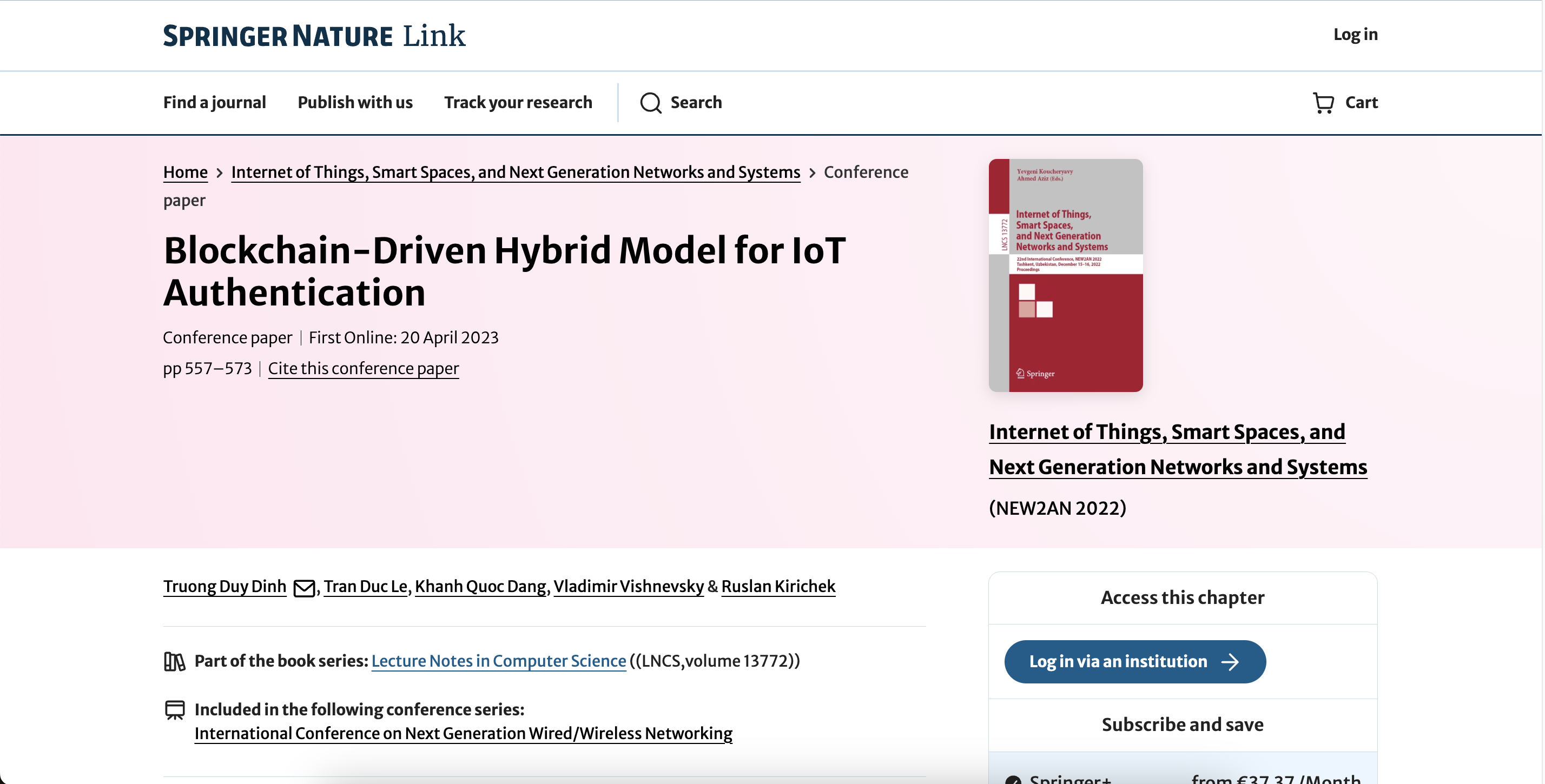 Blockchain-Driven Hybrid Model for IoT Authentication
